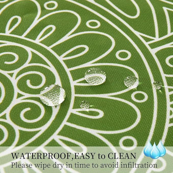 Lamberia 60" Round Patio Tablecloth with Umbrella Hole and Zipper, Waterproof Outdoor Table Cover for Patio, Backyard, BBQ, Picnic & Indoor Dining, Washable Polyester Circular Tablecloth