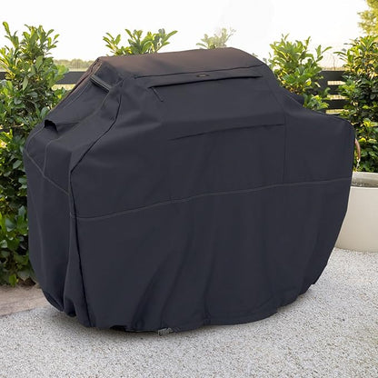 Classic Accessories Ravenna Water-Resistant 64 Inch BBQ Grill Cover, Black