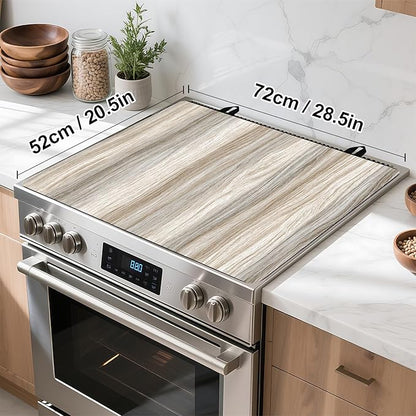 Stove Top Cover Retro Flower Gas Stove Top Cover for Home Decoration Kitchen Pad Non-Stick Washable Cooktop Covers Countertop Protector Keep Stove Clean 28"x20" (Texture-2)