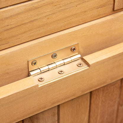 Cambridge Casual Arie 60-Inch Teak Outdoor Deck Storage Box Chest, Weather-Resistant Patio Organizer with Soft-Close Lid for Pool, Garden & Backyard, 119 Gallons Outdoor Storage Box