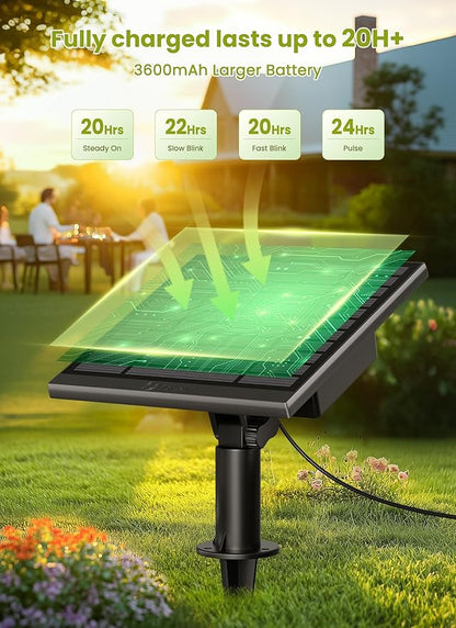 Brightown 75FT Solar String Lights Outdoor Waterproof with Remote, Solar Patio Lights with 35 Shatterproof LED Bulbs, 3 Light Mode, Dimmable & Timer, Hanging String Lights for Porch Garden Bistro