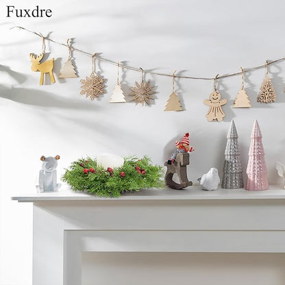 2 Pcs Christmas Candle Rings Wreaths, 10 Inch Candle Wreath with Artificial Red Berries and Cedar, Christmas Candle Holder Indoor Decor for Home Kitchen Cabinets Centerpieces for Tables
