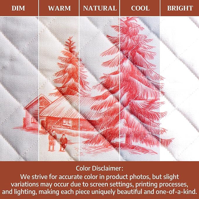 Maison d' Hermine Pot Holders 100% Cotton Potholders (8" x 8", Pack of 1) | Heat Resistant Hot Pads with Loop BBQ Cooking Baking Hotel Kitchen Handling Hot Pans Thanksgiving Christmas - Winter Jouy