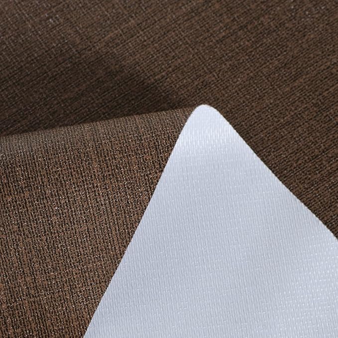 sancua 100% Waterproof Vinyl Tablecloth Table Cloth 60 Inch Round, Coffee | Oil Spill Proof, PVC Material, Wipe Clean Table Cover for Dining Tables, Buffet Parties and Camping