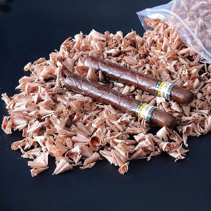 3.5 Oz Spanish Cedar Wood Chips for Cigar Humidor Cabinets and Boxes, Cedar Wood Shavings for Cigar Case and Wooden Cigar Humidor. Essential Cigar Accessories for Cigar Lovers