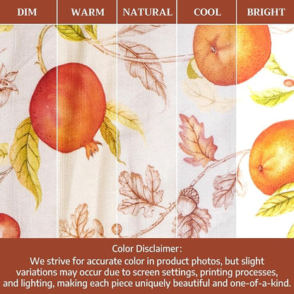 Maison d' Hermine Double Oven Mitts 100% Cotton Double Oven Glove (7"x35") | Heat Resistant BBQ Cooking Gloves with Loop Baking Kitchen Home Hotel Farmhouse Thanksgiving Christmas - Vintage Harvest
