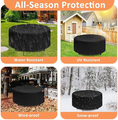 Fire Pit Cover for Solo Stove Yukon Fire Pit Surround Tabletop, Surround Shelter for Fire Pit SurroundTable, Elevation Shelter for Yukon Firepit, Weather-Resistant Protective Cover, 54" x 21"