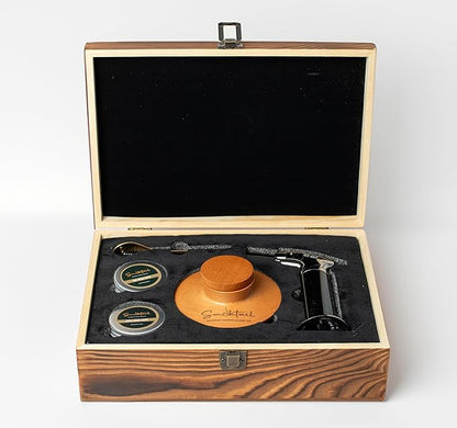 Cocktail Smoker Kit Vintage Box by Smoktail - Bourbon Smoker Set for Old-Fashioned & Whiskey Cocktails Infuser Kit for Party, 4 Flavor Wood chip - Gifts for Men & Women (Without Butane)