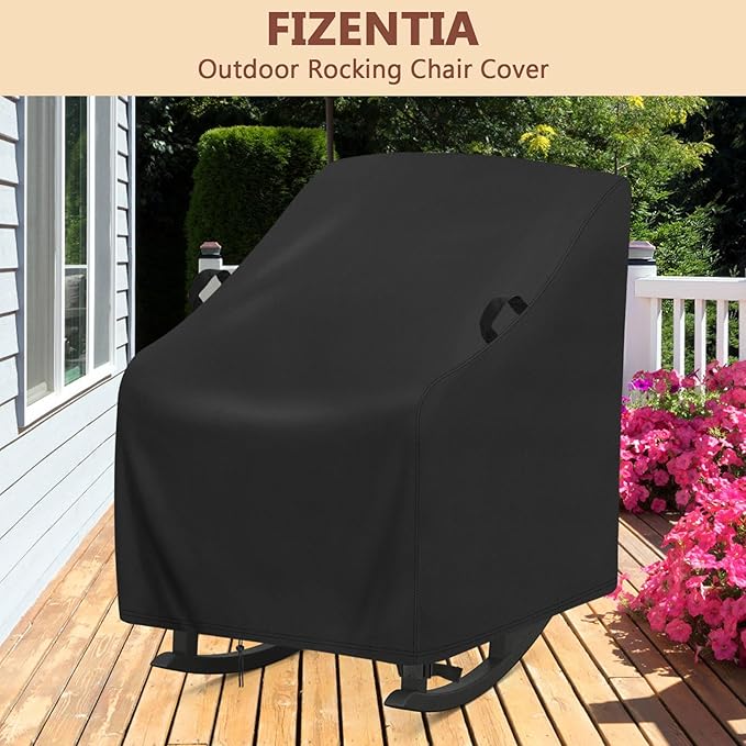 Outdoor Rocking Chairs Set of 2 Cover,Waterproof Covers for Porch Rocking Chairs(2-Pack),All-Weather Protector for Porch Rocker (38"L x 28"W x 42"H,2-Pcs)