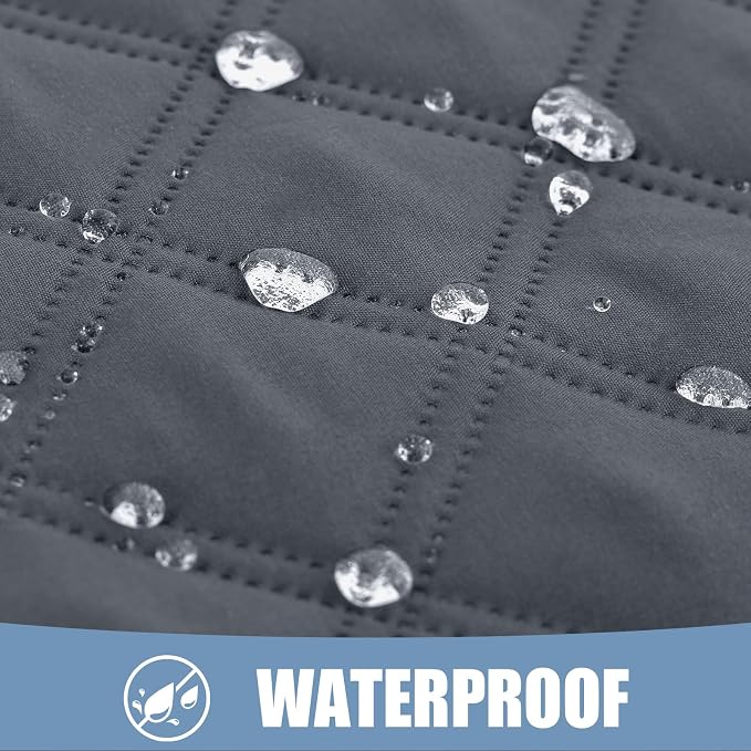 Smiry Waterproof Reversible Pet Couch Covers for Dogs | Pet Friendly, Soft Fabric, Washable Sofa Furniture Protector for Dogs Cat Kids, Checkered (30"x80", Dark Grey/Black)