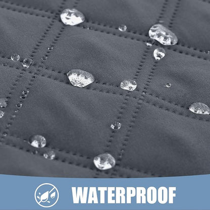 Smiry Waterproof Reversible Pet Couch Covers for Dogs | Pet Friendly, Soft Fabric, Washable Sofa Furniture Protector for Dogs Cat Kids, Checkered (68"x82", Dark Grey/Dark Grey)