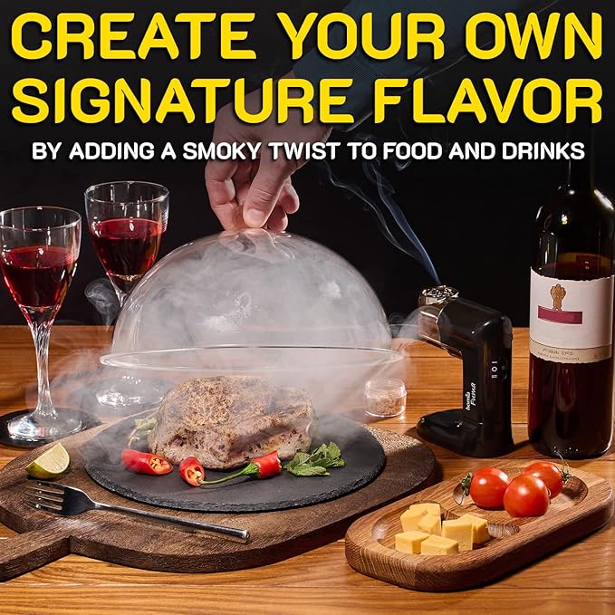Cocktail Smoker Kit - Whiskey Smoker Kit - Smoke Infuser - Premium Kit, 14 PCS with Accessories and Wood Chips - Indoor Smoker - Gift for Men