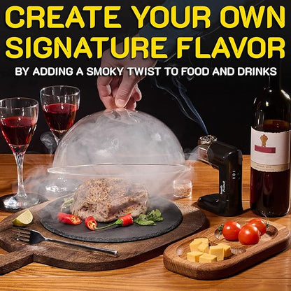 Cocktail Smoker Kit - Whiskey Smoker Kit - Smoke Infuser - Premium Kit, 14 PCS with Accessories and Wood Chips - Indoor Smoker - Gift for Men