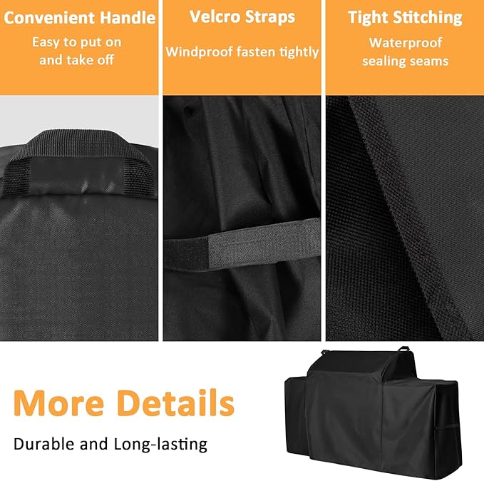 Grill Cover for Traeger Woodridge Pro and Woodridge Elite Grills, Full-Length All Weather Cover for Traeger BAC776 Wood Pellet Grill Smoker, Woodridge Pro Grill Accessories