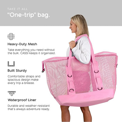 MISSION Boat Gear CASSI Heavy-Duty Outdoor Tote and Waterproof Marine-Grade Mesh Boat Bags