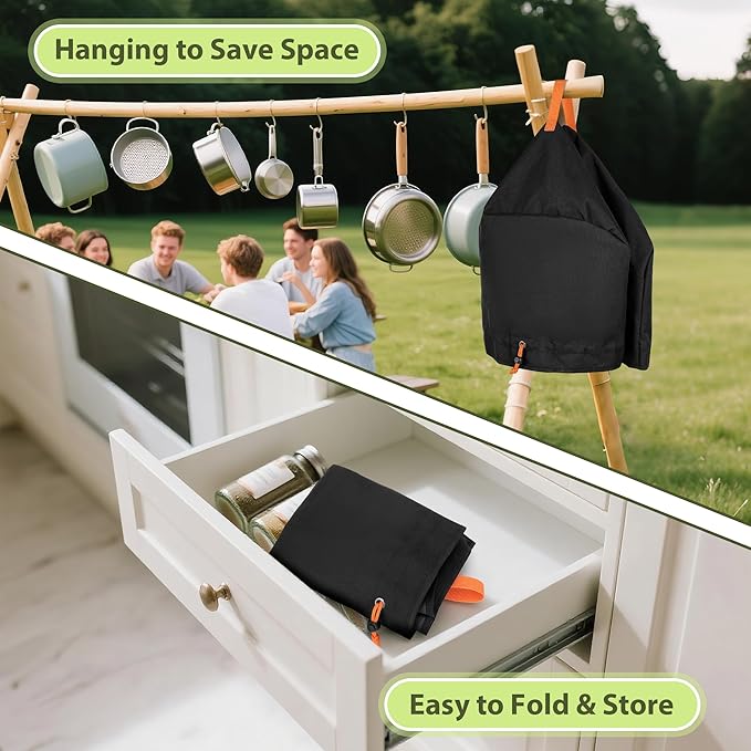 HODRANT Outdoor BBQ Cover Compatible with Char-Broil Grill2Go X200 Portable Propane Gas Grill, Portable Grill Carry Bag with Top Handle, Pocket for Barbecue Tools & Accessories, Cover Only