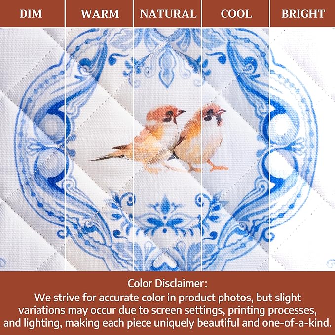 Maison d' Hermine Pot Holders 100% Cotton Heat Resistant Potholders 8" x 8" Hot Pads with Loop BBQ Cooking Baking Hotel Farmhouse Kitchen Handling Hot Pans Spring Summer (Pack of 1, Amsterdam Canals)