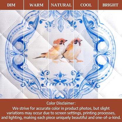Maison d' Hermine Pot Holders 100% Cotton Heat Resistant Potholders 8" x 8" Hot Pads with Loop Cooking Baking Hotel Farmhouse Kitchen Handling Hot Pans Spring Summer (Pack of 2, Amsterdam Canals)