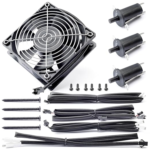 9904190040 Fan and Lid/Door Switch Kit Compatible with Masterbuilt Gravity Series 560 800 1050 Digital Charcoal Grill and Smoker Combo, Replaces Part Numbers 9904190041 9904190045