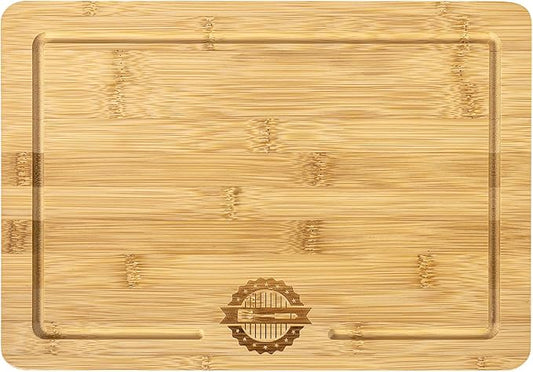 Magnetic Bamboo Cutting Board, Ideal for BBQ and Outdoor Cooking, Premium Bamboo Chopping Board with Strong Magnets to Securely Attach to Grill Side, Compatible with Traeger and Pit Boss Grills.