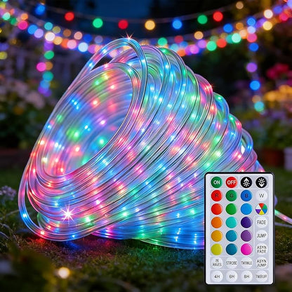 99ft Green Rope Lights for Outside, 300 LED String Lights Outdoor Waterproof Plug in with Remote Control, 18 Colors Changing Party Lights for St. Patrick's Day, Pubs, Garden, Patio, Pool Décor
