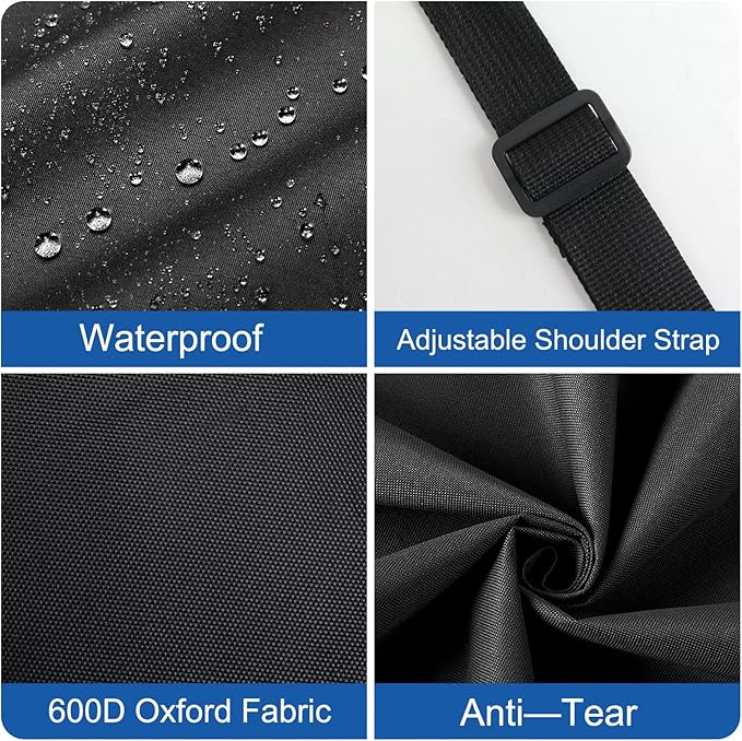 Grilling Bags, Storage and Transport Backpack, Oxford Cloth for Grill Utensils, Foldable for Camping and Hiking BBQ