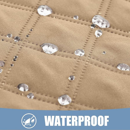 Smiry Waterproof Reversible Pet Couch Covers for Dogs | Pet Friendly, Soft Fabric, Washable Sofa Furniture Protector for Dogs Cat Kids, Checkered (68"x82", Camel/Camel)