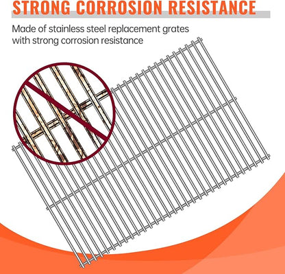 1 Pack 94301 Gas Grill Stainless Steel Wire Rock Grate Grids Replacement Parts for Gas Grill Arkla, Charmglow,MHP, Sunbeam Models and More,22.25 inch x 13.625 inch