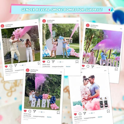 Gender Reveal Fire Extinguisher Smoke Powder for Gender Reveal Party Ideas 1 Pink 1Blue Large Gender Reveal Smoke Powder with Tissue Safe Powder Boy Girl Fire Extinguisher Baby Gender Reveal