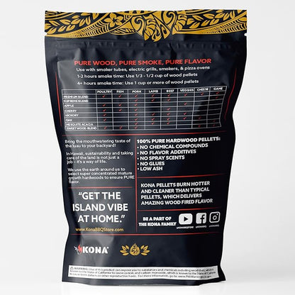 Kona Premium Blend Indoor Smoker Pellets - 2 lb Resealable Bag