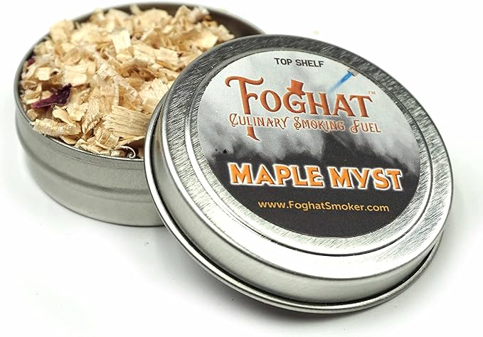 Foghat Fuel Sampler Four Pack | Whiskey Barrel Oak, Old Hickory, Sweet Texas Mesquite, Maple Myst Wood Shavings, 4 x 1oz | Cocktail and Culinary Wood Chips for Smoking