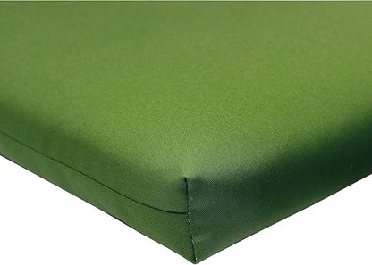 QILLOWAY Outdoor Indoor Chair Pads,Seat Cushions, Square Foam Dining Chair Patio Cushion Set of 4, All Weather, 17" Lx17 Wx3 D (Green)