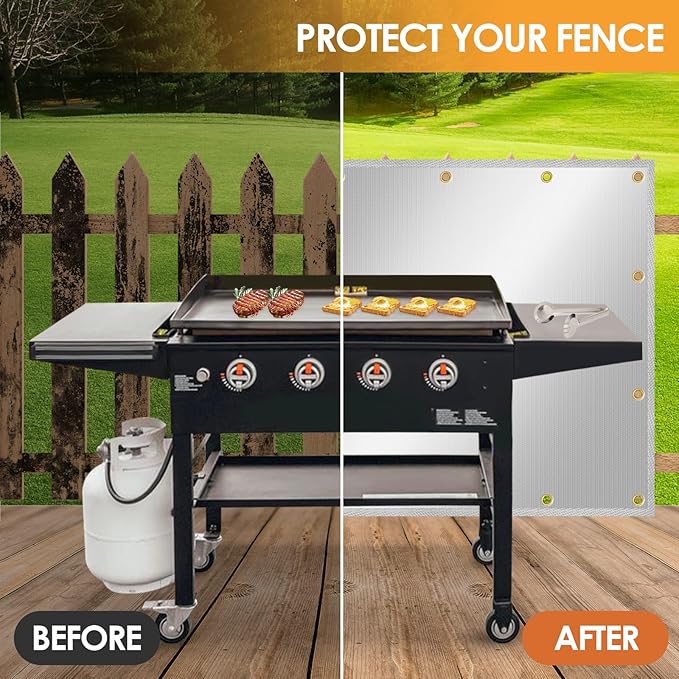 Heat Shield Behind Grill 36x72in-Silver