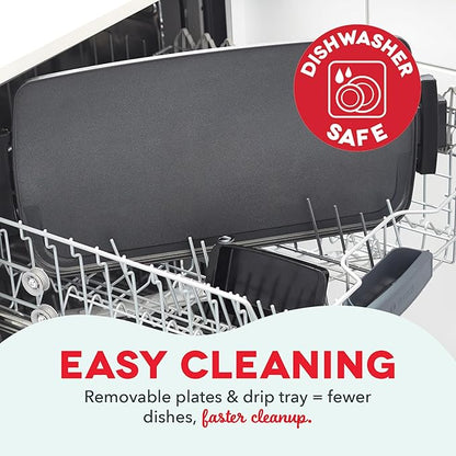 Dash Deluxe Everyday Griddle - Electric Griddle with Removable Plate - Nonstick, Easy-Clean Surface & Anti-Slip Base - Recipe Book Included - Navy