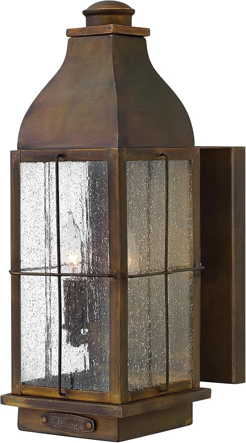 Hinkley Bingham Medium Wall Mount Outdoor Lantern w/Lumiglo, Sienna