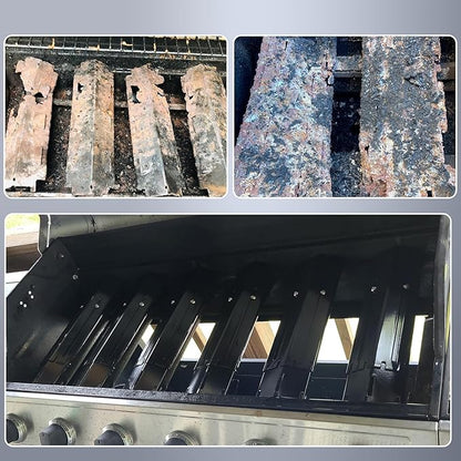 Adjustable Universal Grill Heat Plates, Heat Shields, Heat Tents, Burner Covers Guard, Heat Deflector, Heat Diffuser, Flame Tamer for Nexgrill, Dyna Glo, Charbroil, Brinkmann Grill Replacement Parts.