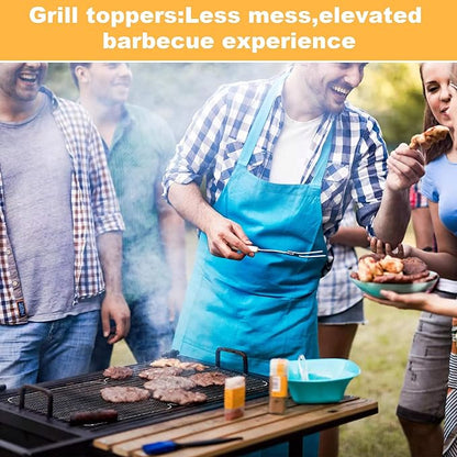Grill Toppers Set of 10,16x12 Inch Disposable Grill Topper,Non-Stick Aluminum Mats for Outdoor Grills, Easy to Clean