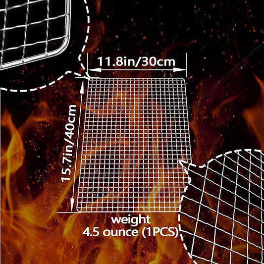 Grill Topper, Disposable Grill Grates, 20Pcs 11.8X15.7 Inch Baking Rack Replacement, BBQ Accessories for Outdoor Smoker Grills