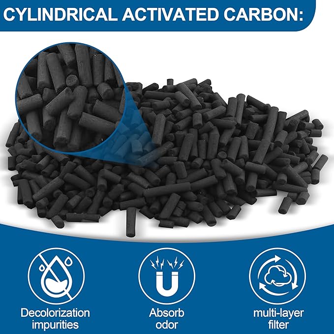 6.6 lbs Bulk Carbon Charcoal Filter Media Pellets for Aquarium Fish Tank Koi Reef Filter