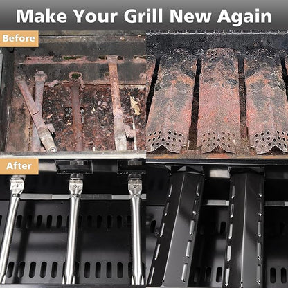 Grill Parts for Kenmore 146.34611410 146.05349710 146.46372610 146.16142210 146.34461410 146.10016510 146.16197210 146.16198211, Heat Plate & Grill Burner & Crossover Tube Replacement Kit