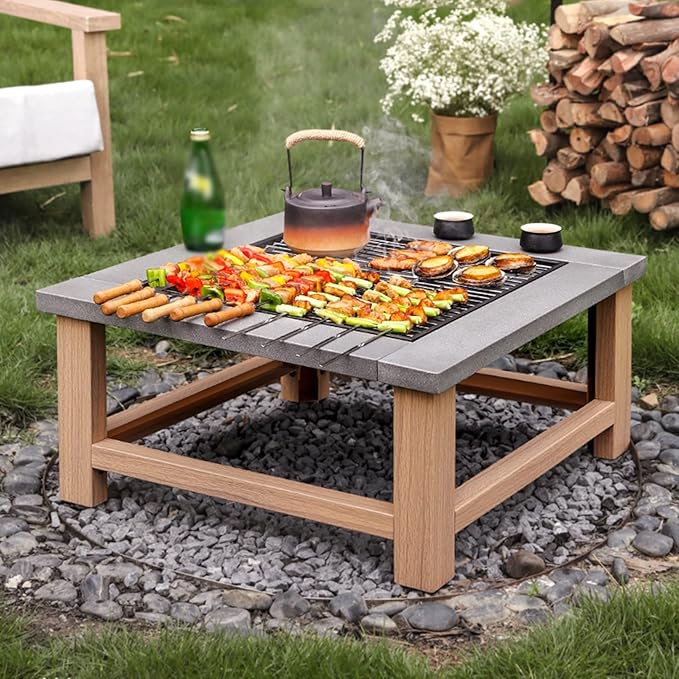 Barbecue Grill Outdoor Barbecue Table Stove Charcoal Heating Courtyard Basin Household Tea Barbecue Charcoal Grill