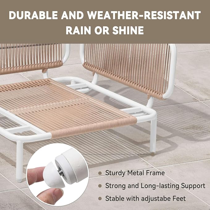 Crestlive Products Outdoor Patio Furniture Set with Coffee Table, 6 Seater Modular Oversized Patio Conversation Set with Cushions, Modern Sectional for Backyard, Deck, Porch, or Poolside