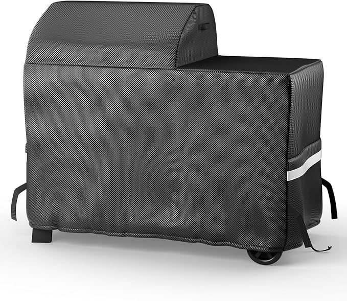 Full-Length Grill Cover for Traeger Woodridge Electric Wood Pellet Grill BAC761 TFB86MLH, Easy-Check Fit Accessory for Outdoor Cooking or Use