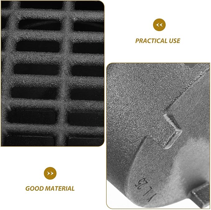 Abaodam Cast Iron Charcoal Stove Grill with Handle and Inner Grill Rack Large Portable Carbon Stove for Outdoor Bbq Camping Patio Cooking
