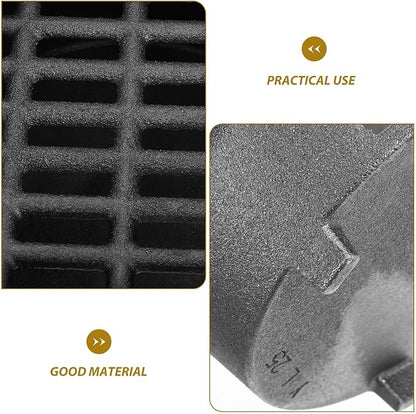 Abaodam Cast Iron Charcoal Stove Grill with Handle and Inner Grill Rack Large Portable Carbon Stove for Outdoor Bbq Camping Patio Cooking