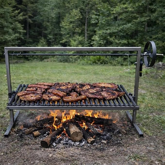 Iron Argentinian Style Santa Maria Grill - V Angle - Size medium (40 x 20 in) 100 x 50 cm (Iron Argentinian Style Santa Maria - V Angle (Only Grill))