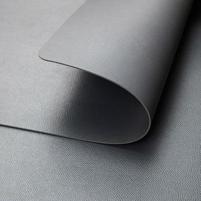 DOLOPL Placemats Set of 6-17"x11.8", Faux Leather Heat Resistant Table Placemat for Dining Table Protection, Waterproof Wipeable & Washable Kitchen Table Mats for Dining,Party,BBQ,Holiday(Gray)