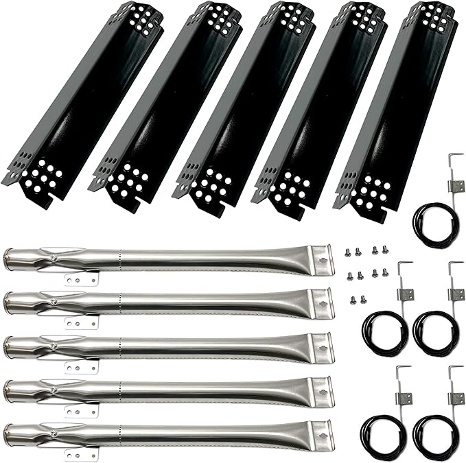 Kit DG279 Replacement for Home Depot Nexgrill 720-0830H, 5 Burner 720-0888 720-0888N 720-0888S Gas Grill, Grill Burner, Heat Plate, Grill Igniter Kit, Nexgrill Replacement Parts, 5pack