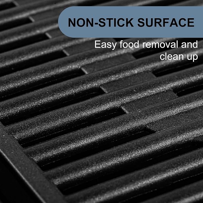 OVENTE Electric Indoor Grill, 15x10 Inch Non-Stick Plate, Black GD1510NLB | 1200W Fast Heat Up Power, Adjustable Temperature, Removable and Dishwasher Safe Grilling and Drip Tray