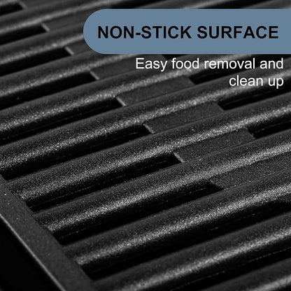 OVENTE Electric Indoor Grill, 15x10 Inch Non-Stick Plate, Black GD1510NLB | 1200W Fast Heat Up Power, Adjustable Temperature, Removable and Dishwasher Safe Grilling and Drip Tray